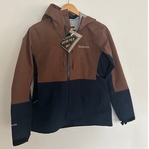 (NEW) SIMMS GORE TEX Fishing Jacket Women's XS Mocha Waterproof Hooded Shell